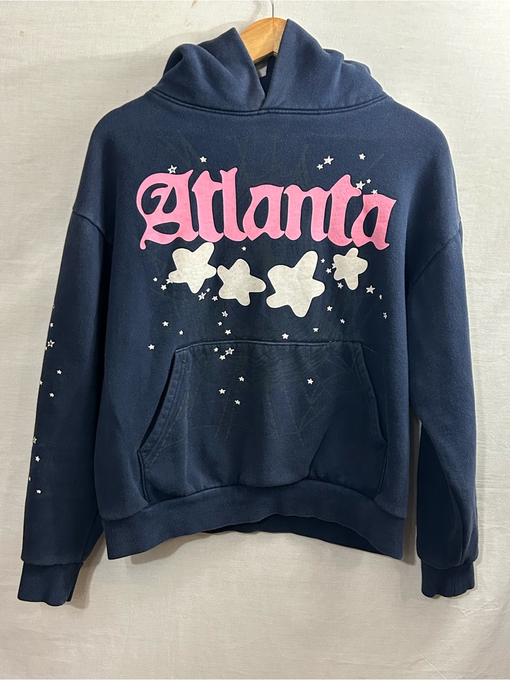 Sp5der Atlanta Navy Hoodie